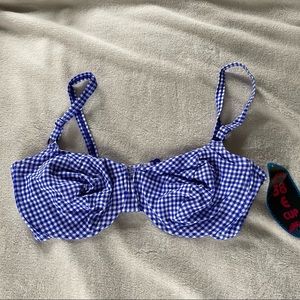 Vintage 90’s Sunsets Separates Blue & White Bikini Top